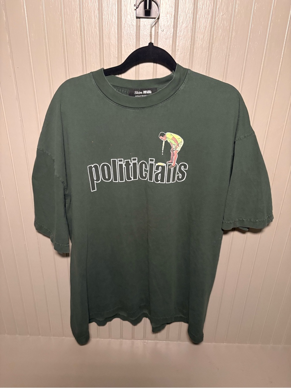 Urban Outfitters Dark Green "Politicians" Graphic Tee